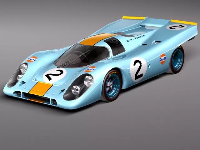 CAR – Porsche 917k GULF LeMans 24h 3D Model