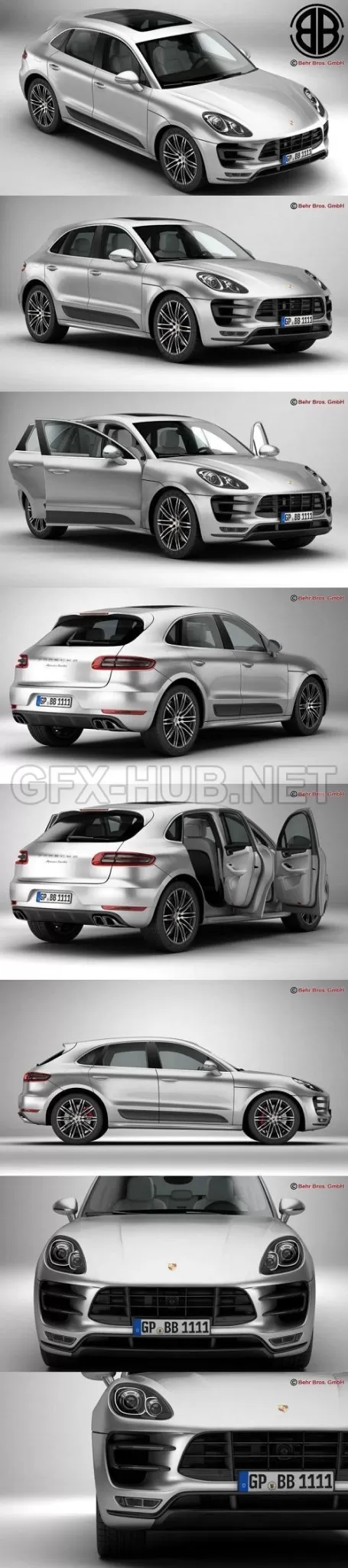 CAR – Porsche Macan Turbo 2015 3D Model