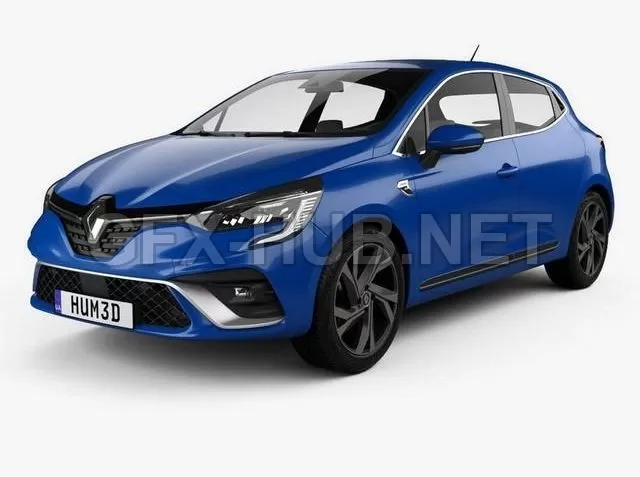 CAR – Renault Clio RS-Line hatchback 2019 3D Model