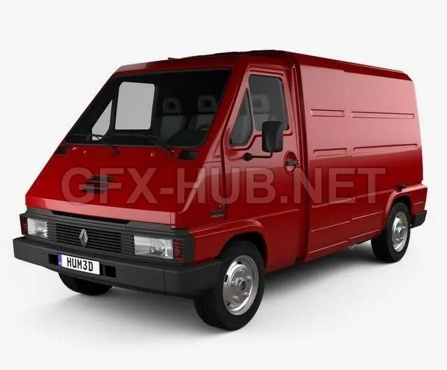CAR – Renault Master Panel Van 1980 3D Model