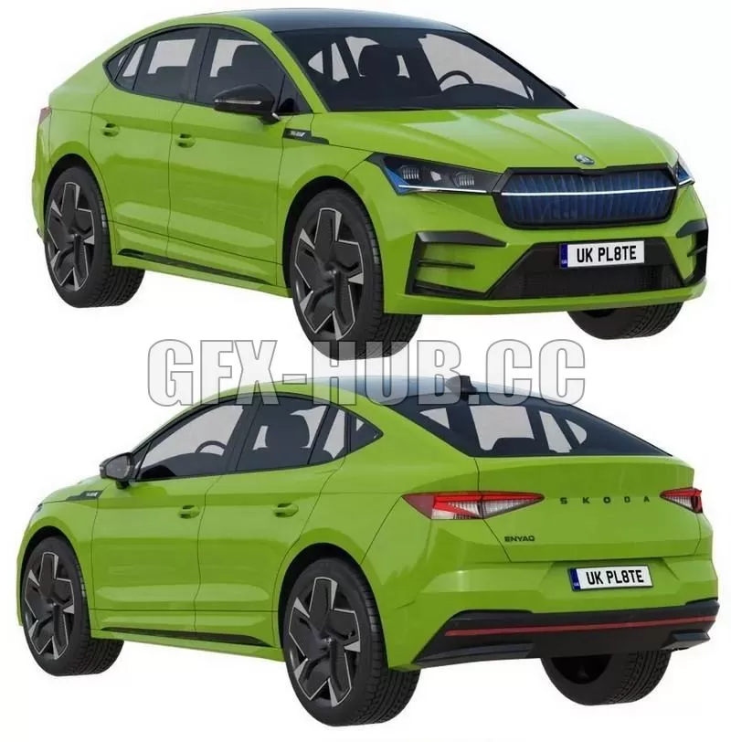 CAR – Skoda Enyaq Coupe RS iV 3D Model