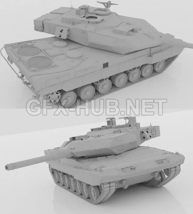 CAR – STRV 122 – Main Battle Tank 3D Model