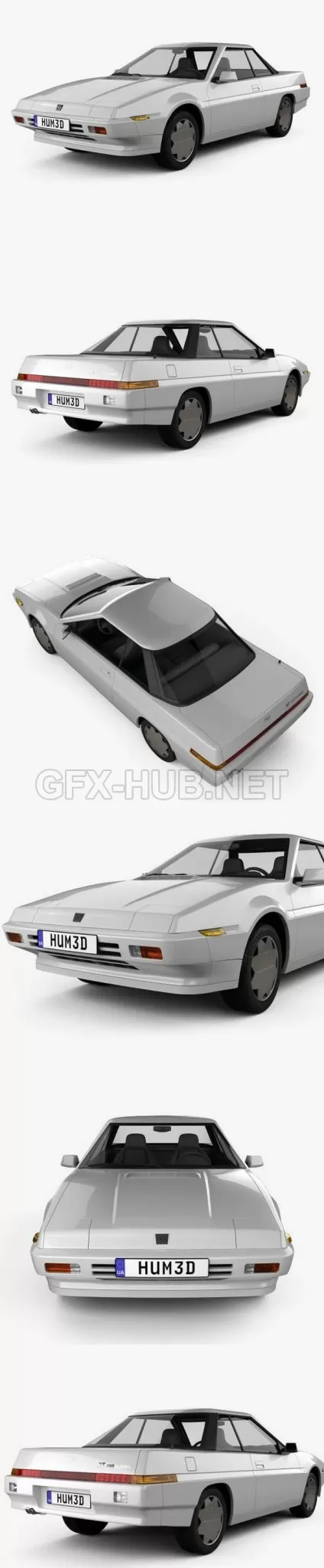 CAR – Subaru XT 1985  3D Model