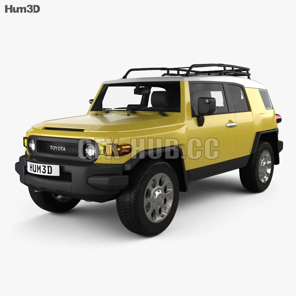 CAR – SUV Toyota FJ Cruiser with HQ interior 2014 3D Model
