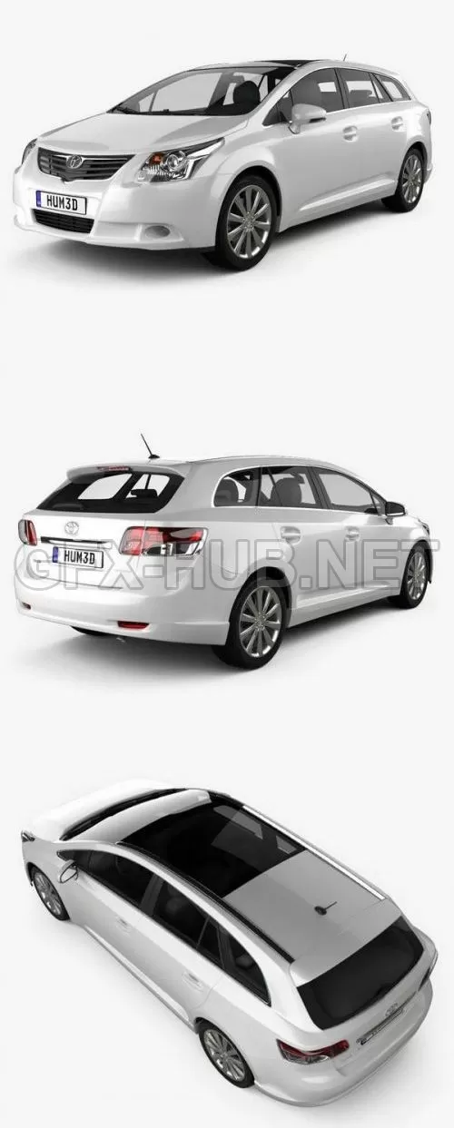 CAR – Toyota Avensis Tourer 2009  3D Model