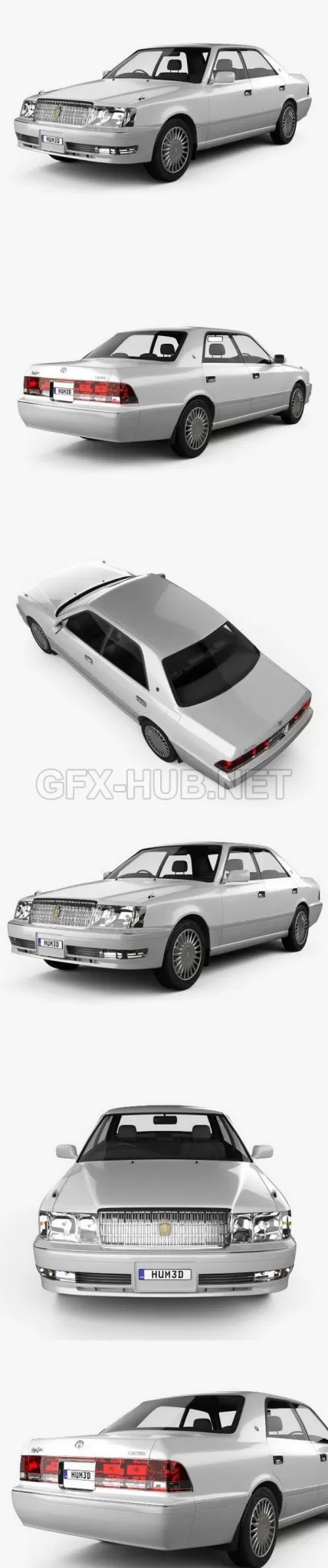 CAR – Toyota Crown hardtop 1997  3D Model
