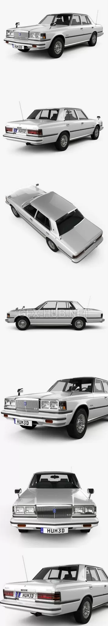 CAR – Toyota Crown sedan 1979  3D Model