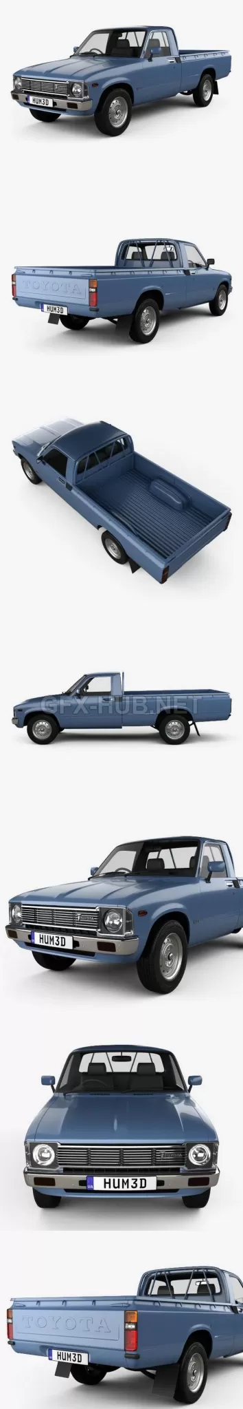 CAR – Toyota Hilux Regular Cab 1978  3D Model