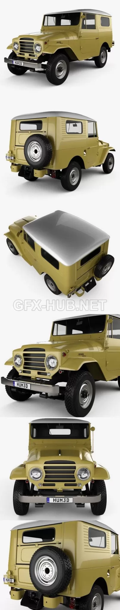 CAR – Toyota Land Cruiser (J20) hardtop 1955  3D Model