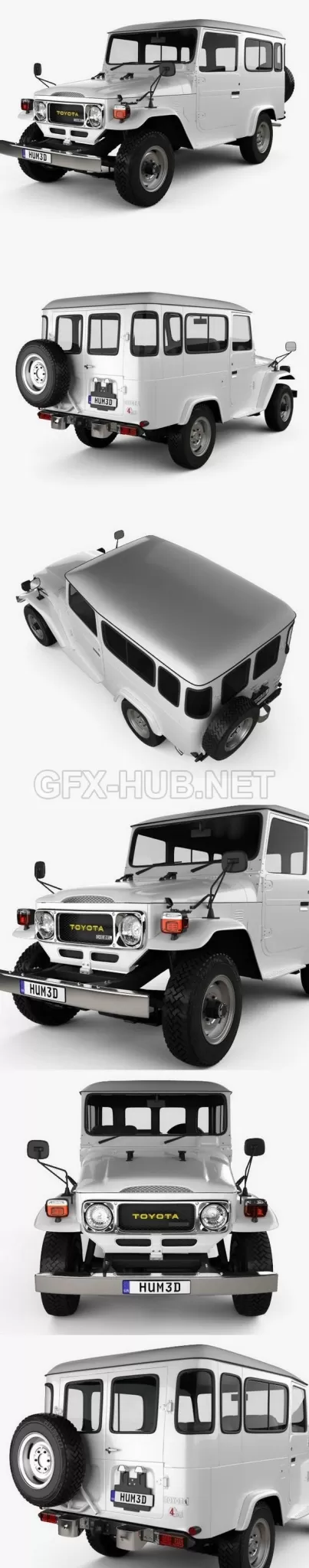 CAR – Toyota Land Cruiser (J40) Hard Top 1979  3D Model