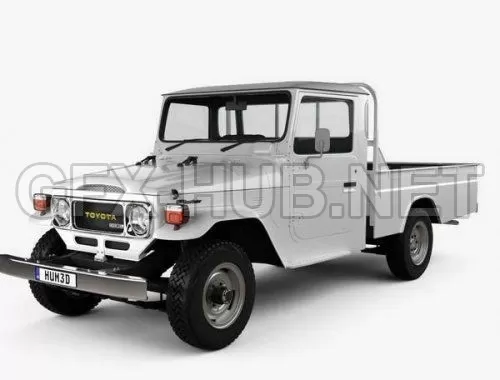 CAR – Toyota Land Cruiser (J40) Pickup 1979  3D Model