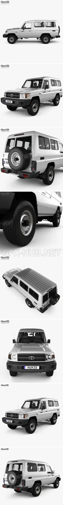 CAR – Toyota Land Cruiser (J78) 2010  3D Model