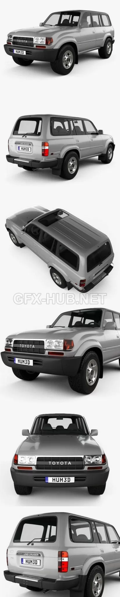 CAR – Toyota Land Cruiser (J80) 1995  3D Model