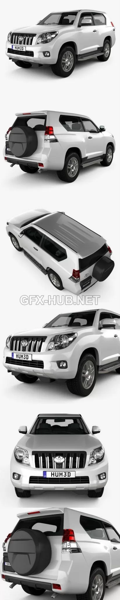 CAR – Toyota Land Cruiser Prado 3-door 2011  (2) 3D Model