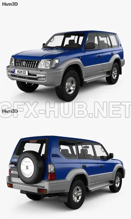 CAR – Toyota Land Cruiser Prado 5-door 1999  3D Model