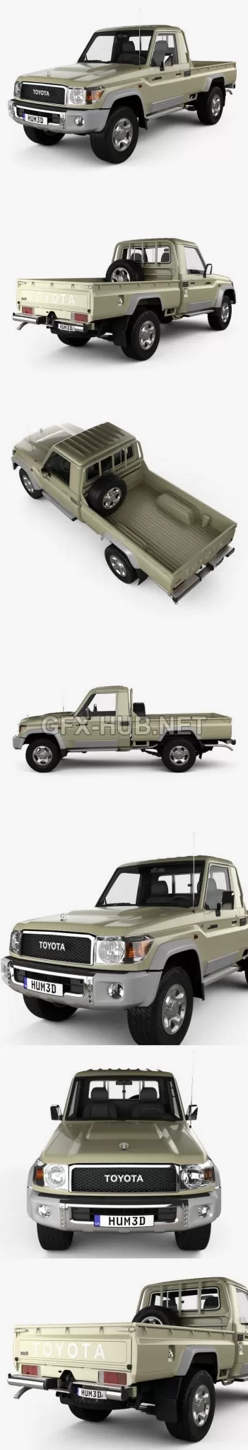CAR – Toyota Land Cruiser Single Cab Pickup VXR 2007  3D Model