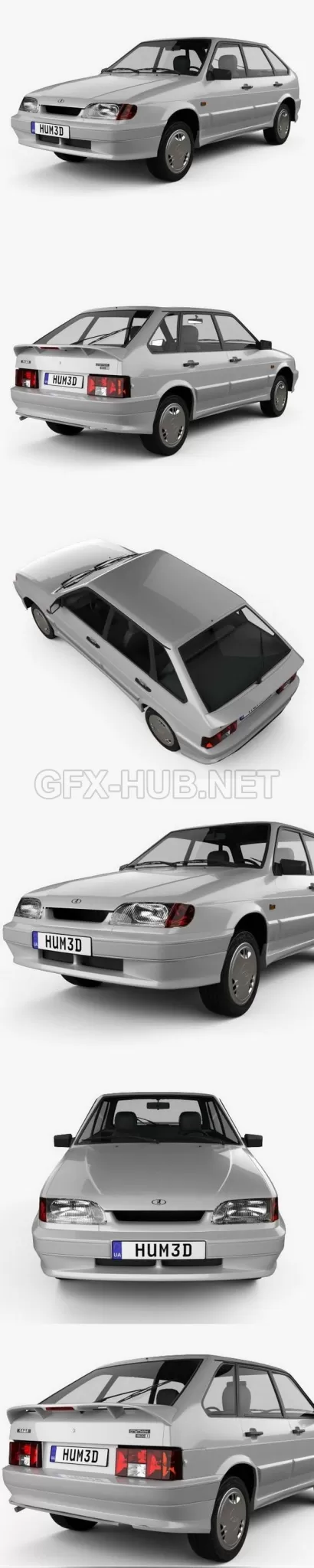 CAR – VAZ Lada Samara (2114) hatchback 5-door 1997  3D Model