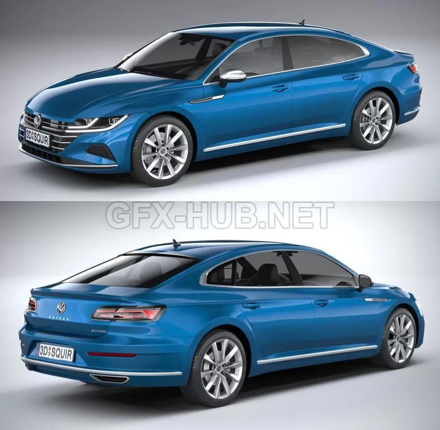 CAR – Volkswagen Arteon Hybrid 2021 3D Model