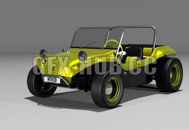 CAR – Volkswagen Buggy Meyers Manx 1965 3D Model