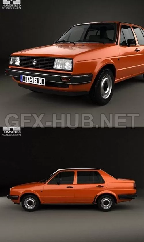 CAR – Volkswagen Jetta 1984  3D Model