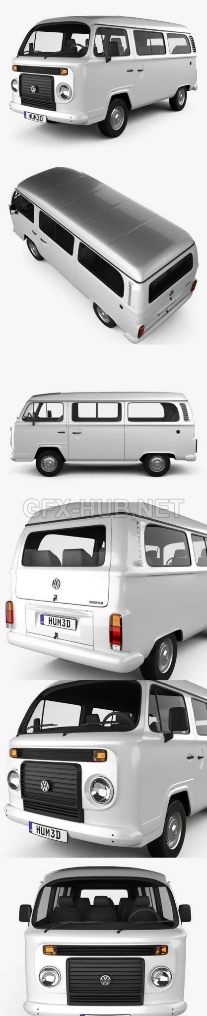 CAR – Volkswagen Kombi (T2) 2012  3D Model