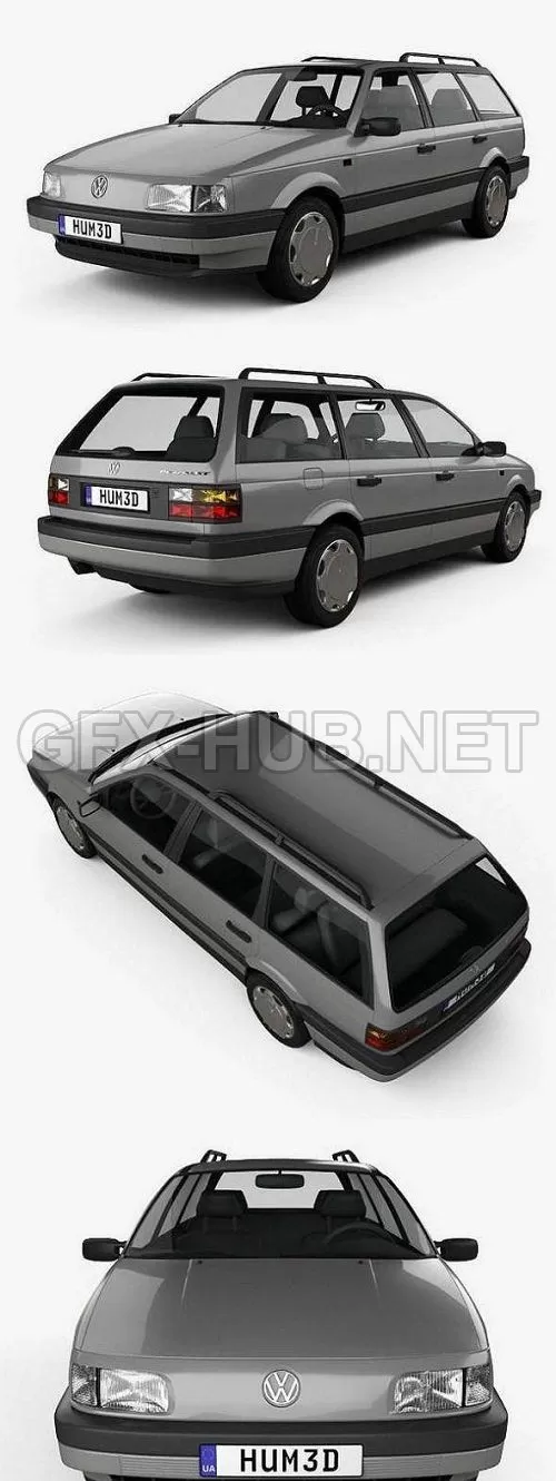 CAR – Volkswagen Passat (B3) variant 1988 3D Model
