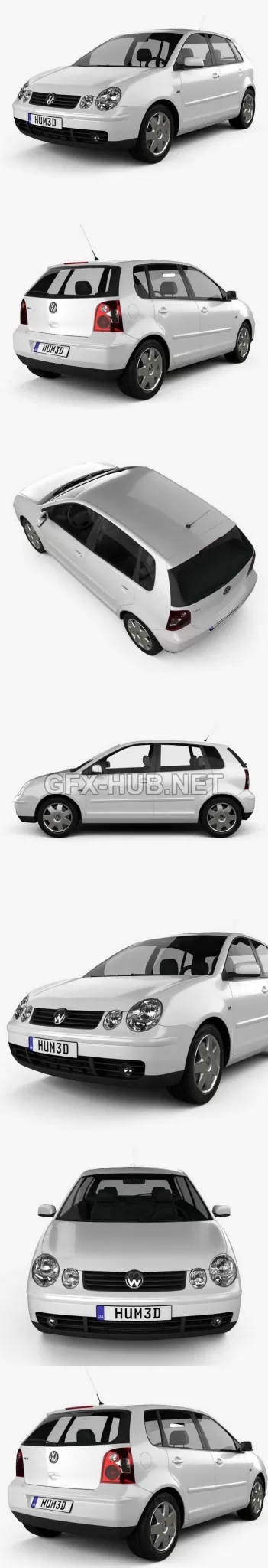 CAR – Volkswagen Polo Mk4 5-door 2001  3D Model