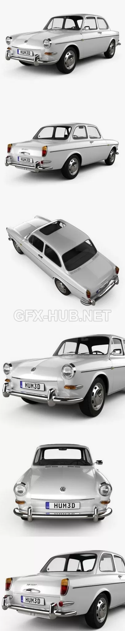 CAR – Volkswagen Type 3 (1600) sedan 1965  3D Model