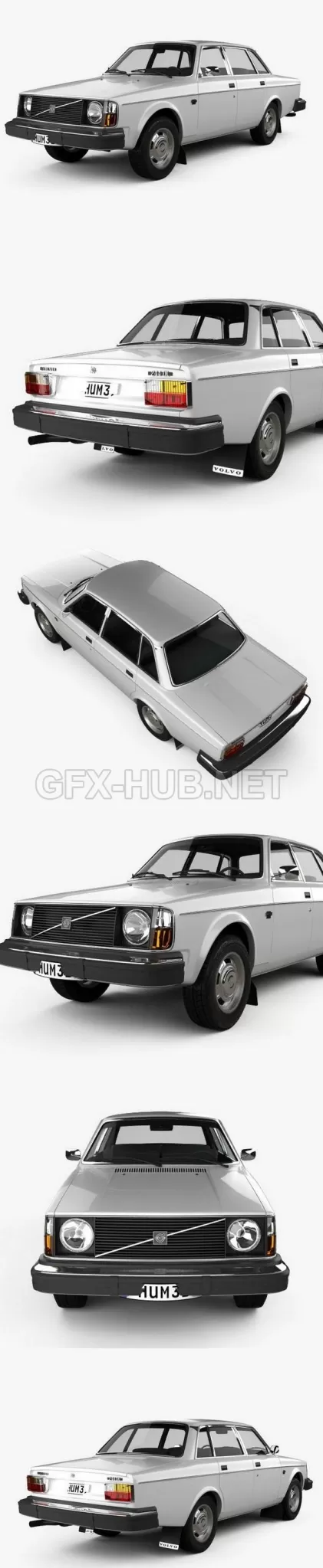CAR – Volvo 244 sedan 1975  3D Model