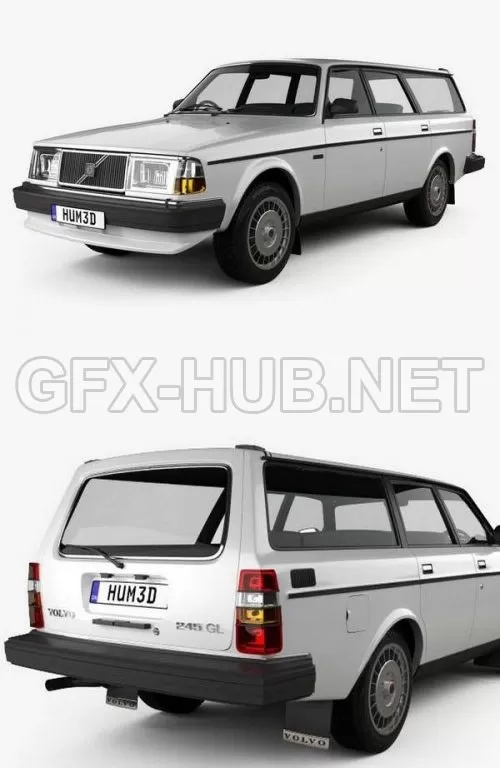 CAR – Volvo 245 1984  3D Model