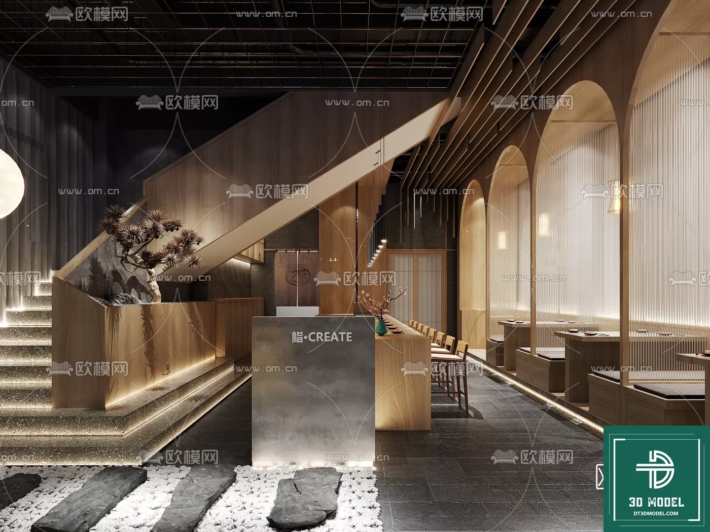 RESTAURANT – JAPAN STYLE – 3D BLOCK – 001