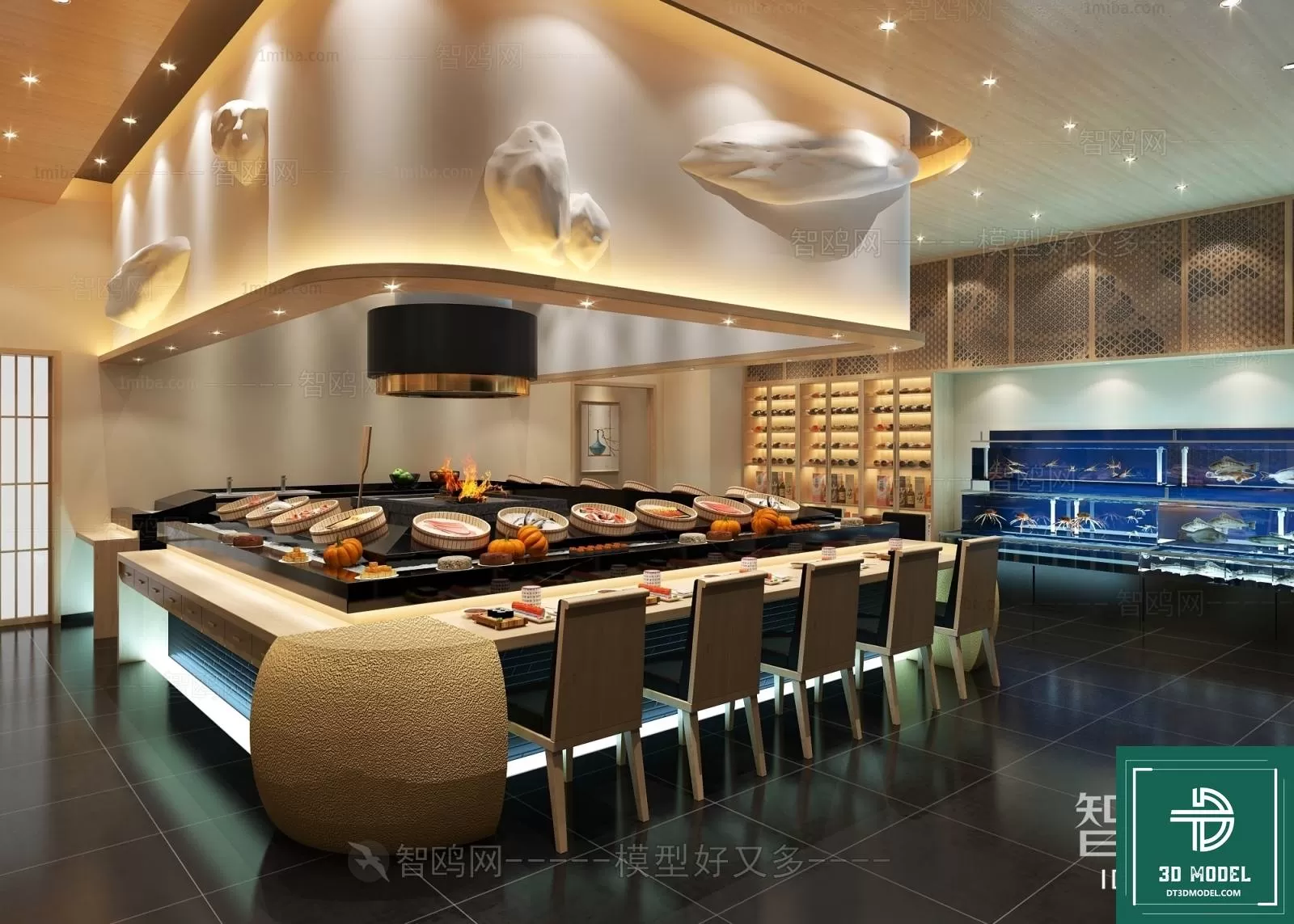 RESTAURANT – JAPAN STYLE – 3D BLOCK – 004