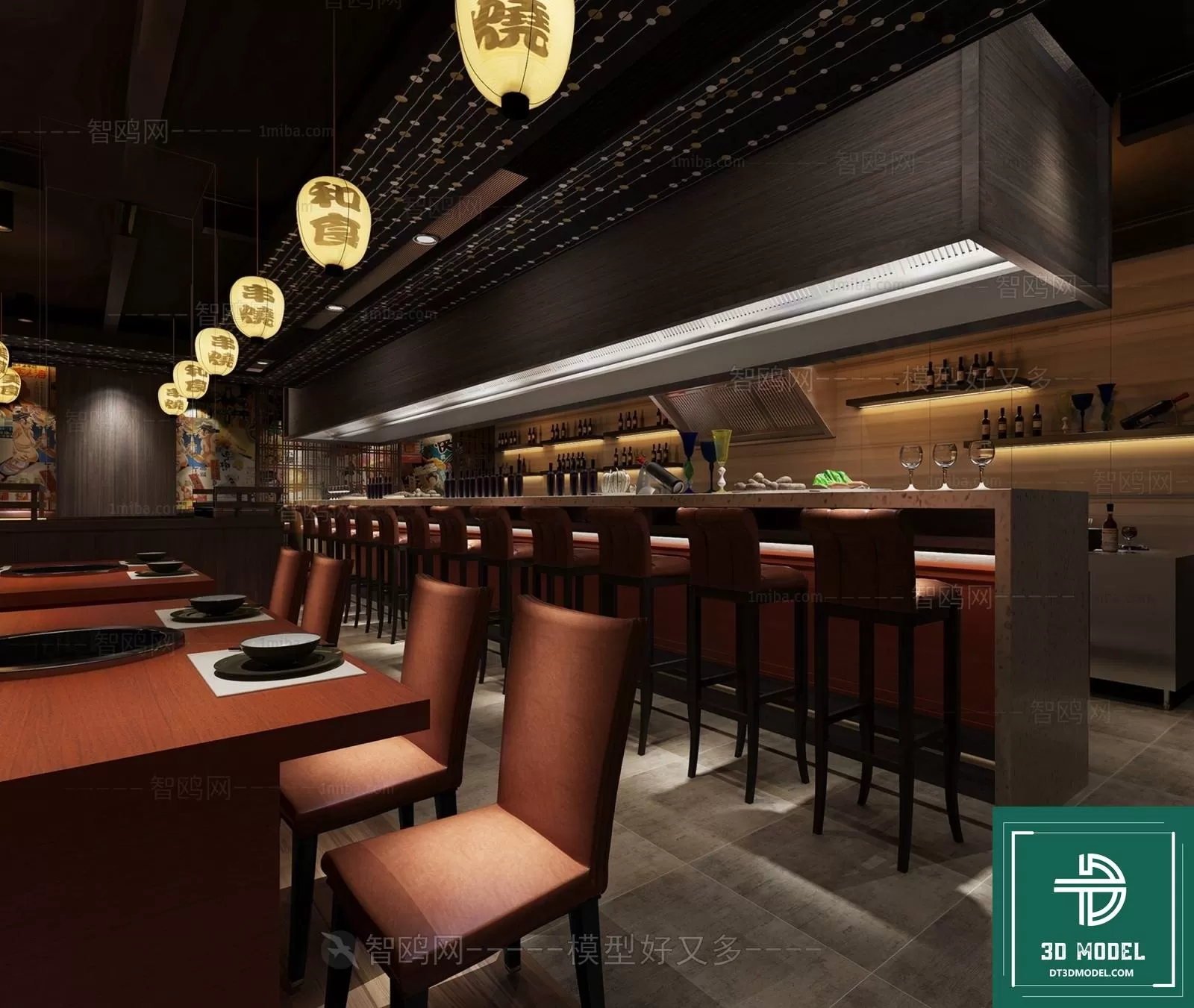 RESTAURANT – JAPAN STYLE – 3D BLOCK – 017