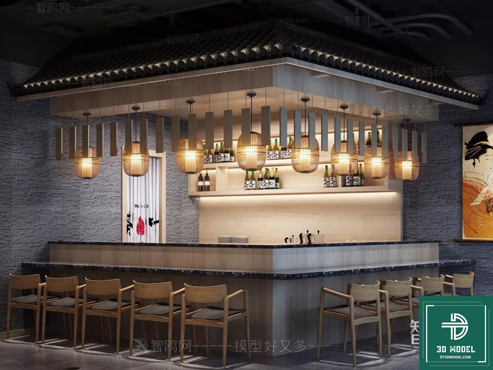 RESTAURANT – JAPAN STYLE – 3D BLOCK – 021