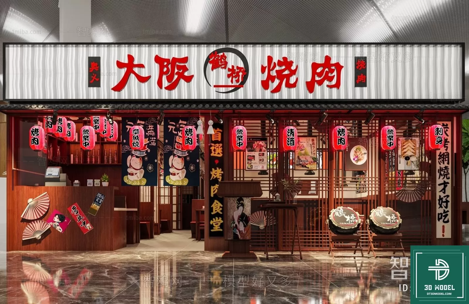 RESTAURANT – JAPAN STYLE – 3D BLOCK – 042