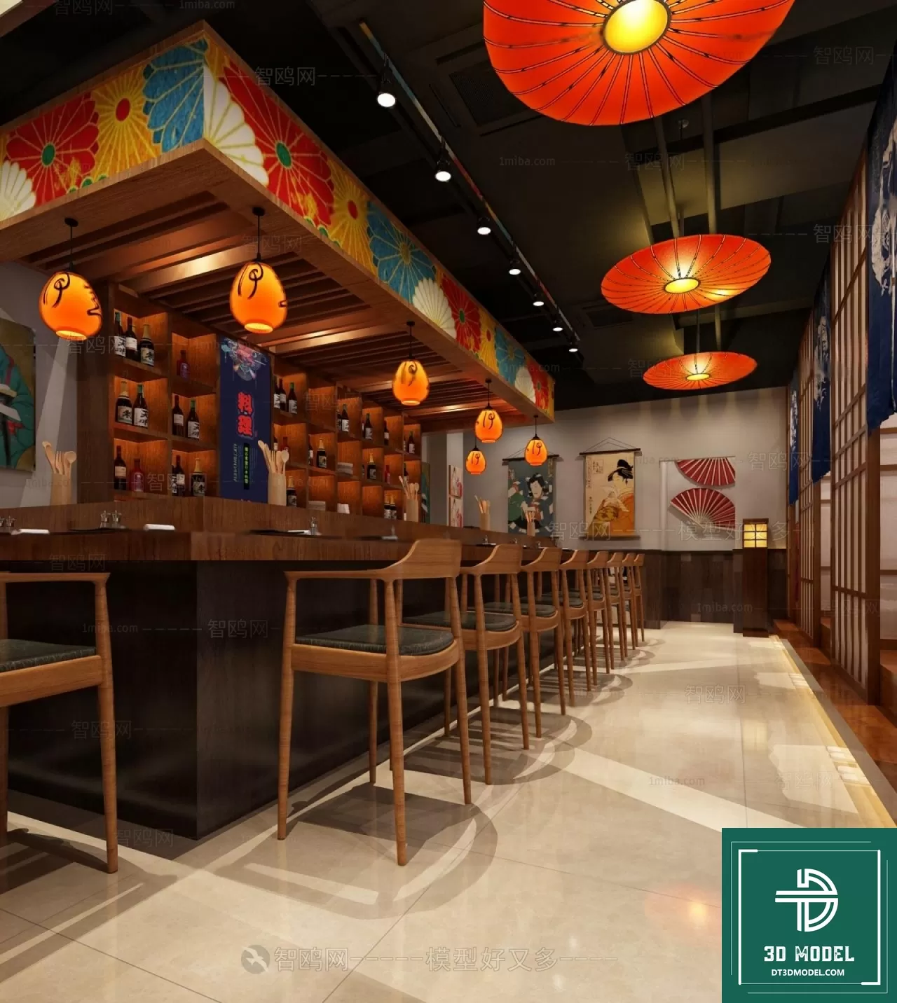 RESTAURANT – JAPAN STYLE – 3D BLOCK – 058