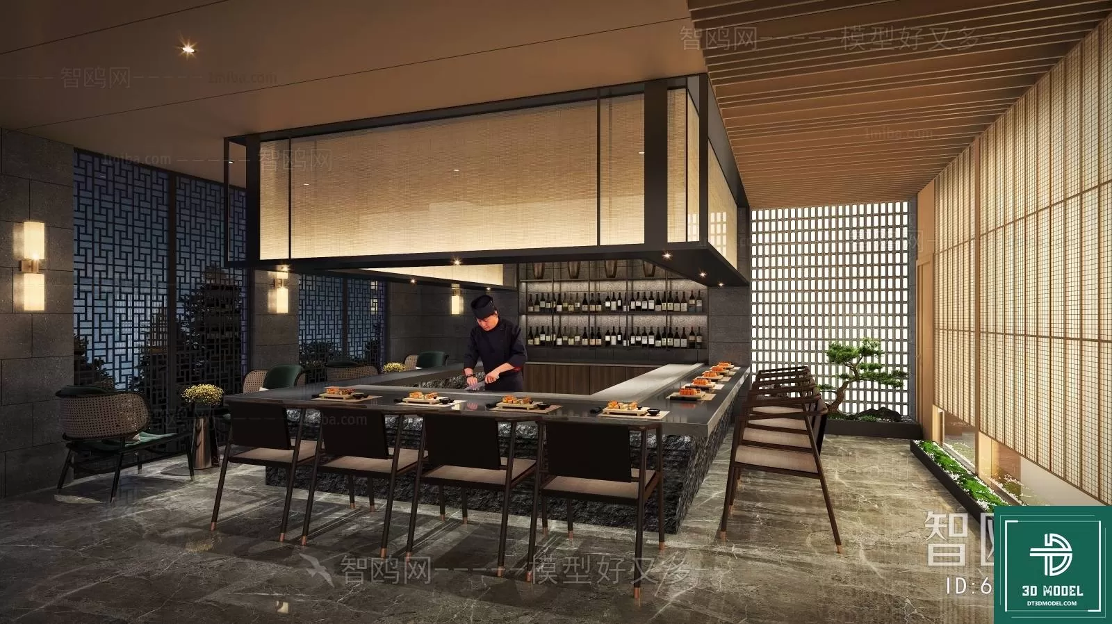 RESTAURANT – JAPAN STYLE – 3D BLOCK – 103