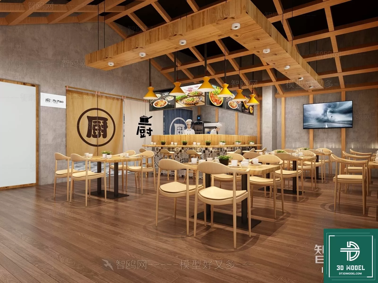 RESTAURANT – JAPAN STYLE – 3D BLOCK – 120