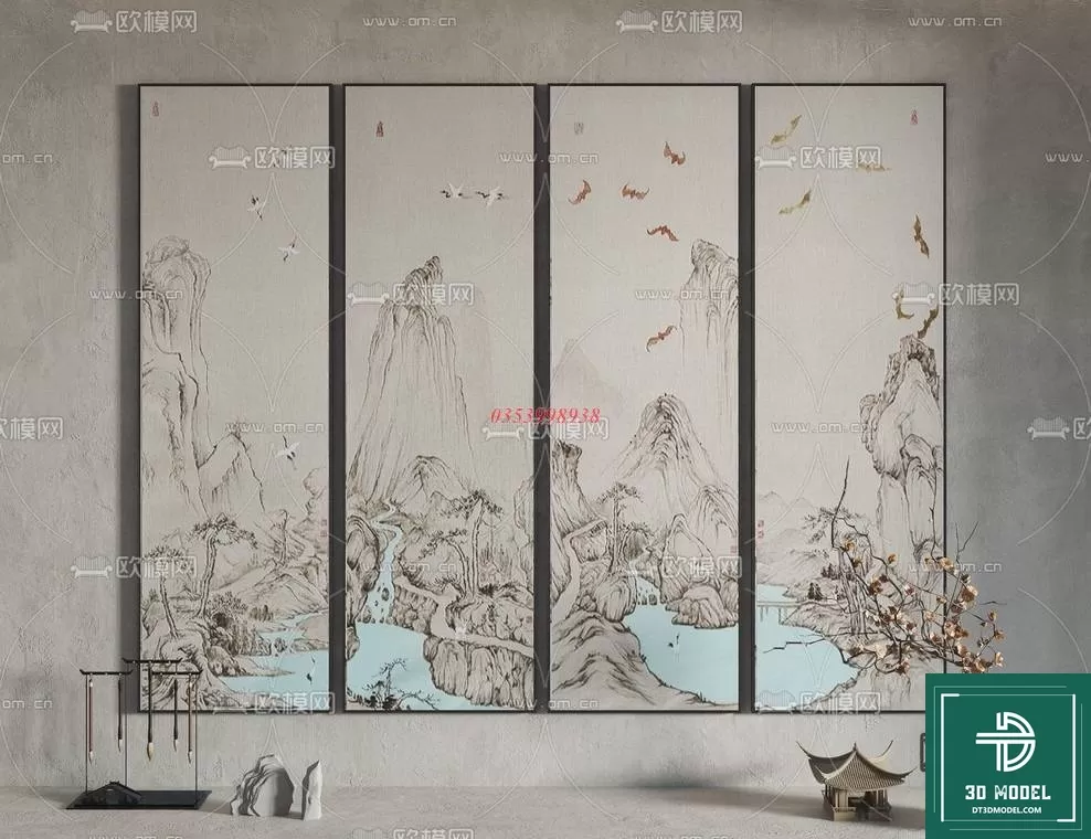 CHINESE PICTURE – DECOR – 3D MODELS – 009 CHINESE PICTURE – DECOR – 3D MODELS – 009