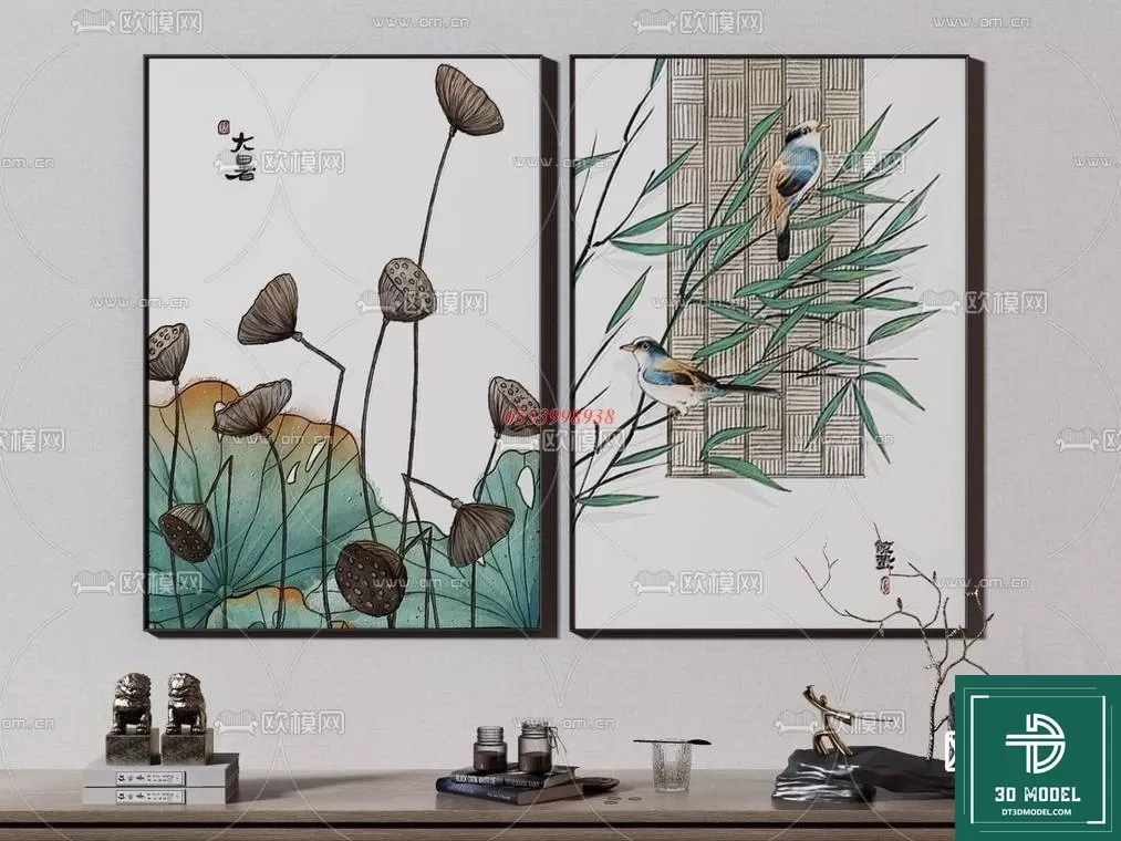 CHINESE PICTURE – DECOR – 3D MODELS – 020 CHINESE PICTURE – DECOR – 3D MODELS – 020