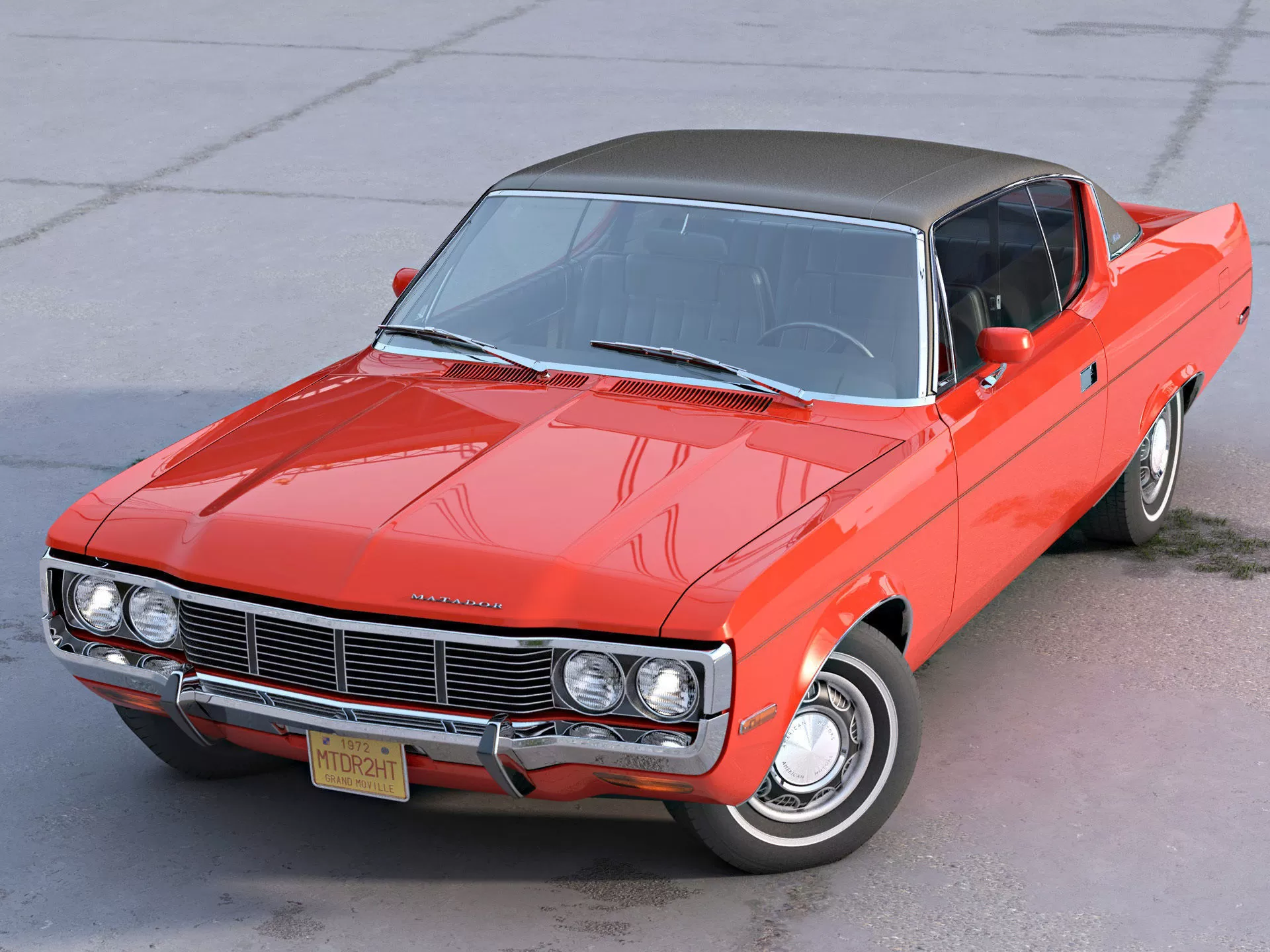 AMERICAN CLASSIC CAR – amc matador coupe 1972 – 3D Model