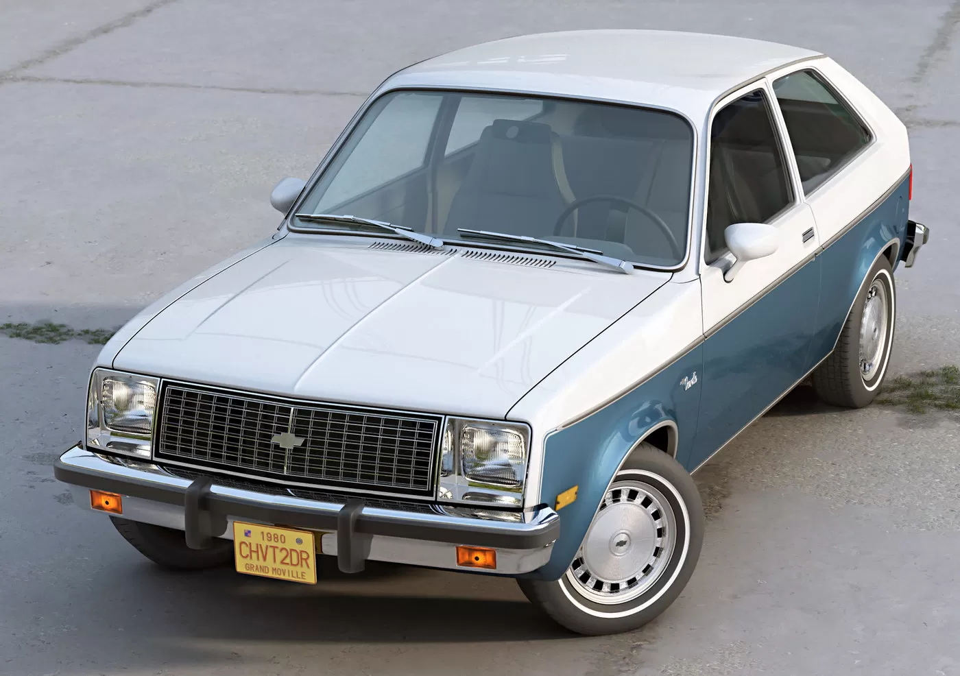 AMERICAN CLASSIC CAR – chevy chevette 2door 1980 – 3D Model