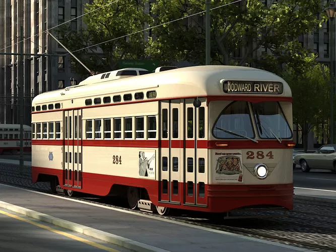 AMERICAN CLASSIC CAR – pcc streetcar 1945 – 3D Model
