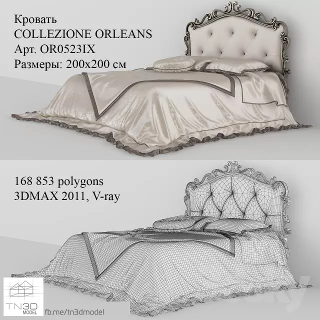 CLASSIC BED – 3D MODELS – 3DSKY – 002 CLASSIC BED – 3D MODELS – 3DSKY – 002