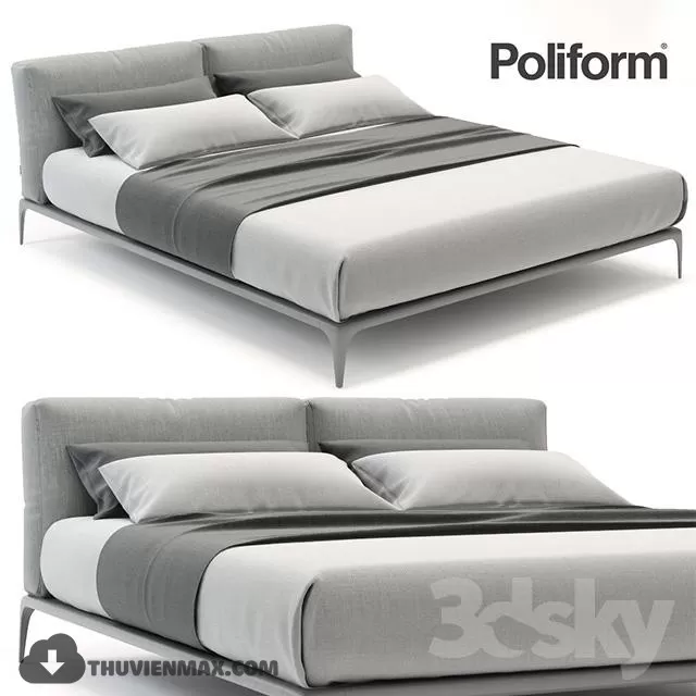MODERN BED – 3D MODELS – 3DSKY – 005 MODERN BED – 3D MODELS – 3DSKY – 005