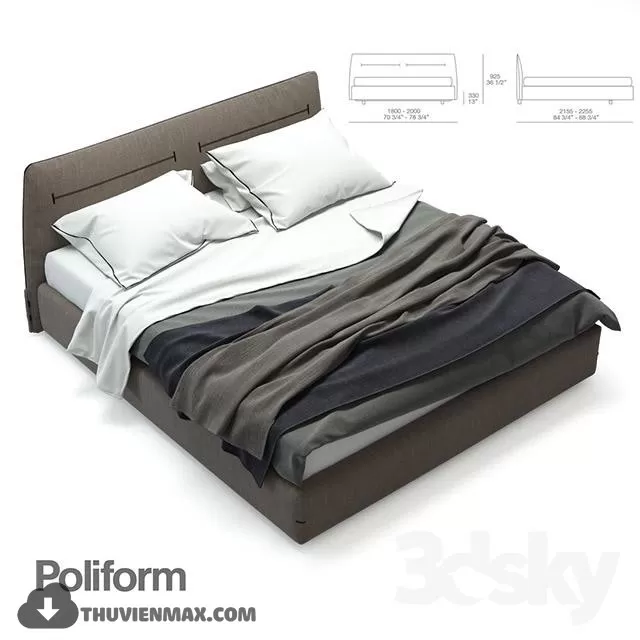 MODERN BED – 3D MODELS – 3DSKY – 009 MODERN BED – 3D MODELS – 3DSKY – 009