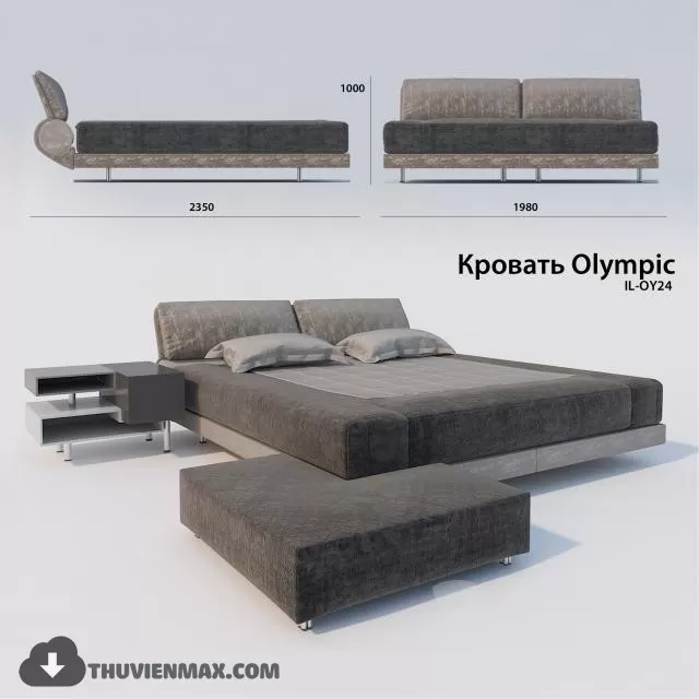 MODERN BED – 3D MODELS – 3DSKY – 016 MODERN BED – 3D MODELS – 3DSKY – 016