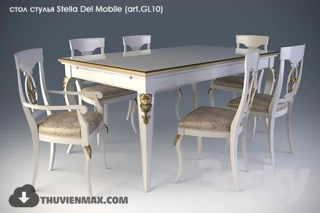 CLASSIC TABLES AND CHAIRS – 3D MODELS – 004 CLASSIC TABLES AND CHAIRS – 3D MODELS – 004