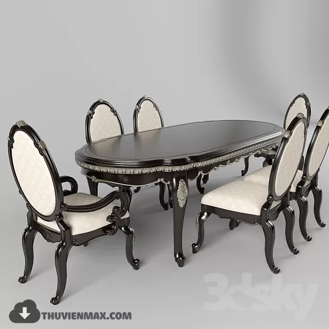 CLASSIC TABLES AND CHAIRS – 3D MODELS – 007 CLASSIC TABLES AND CHAIRS – 3D MODELS – 007