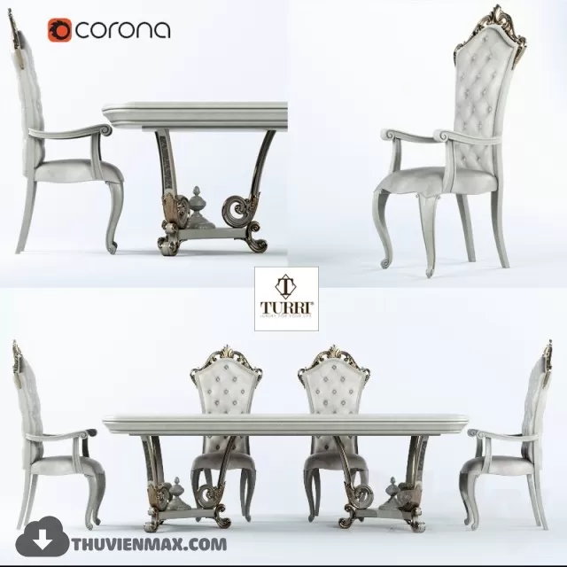 CLASSIC TABLES AND CHAIRS – 3D MODELS – 013 CLASSIC TABLES AND CHAIRS – 3D MODELS – 013